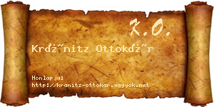 Kránitz Ottokár névjegykártya